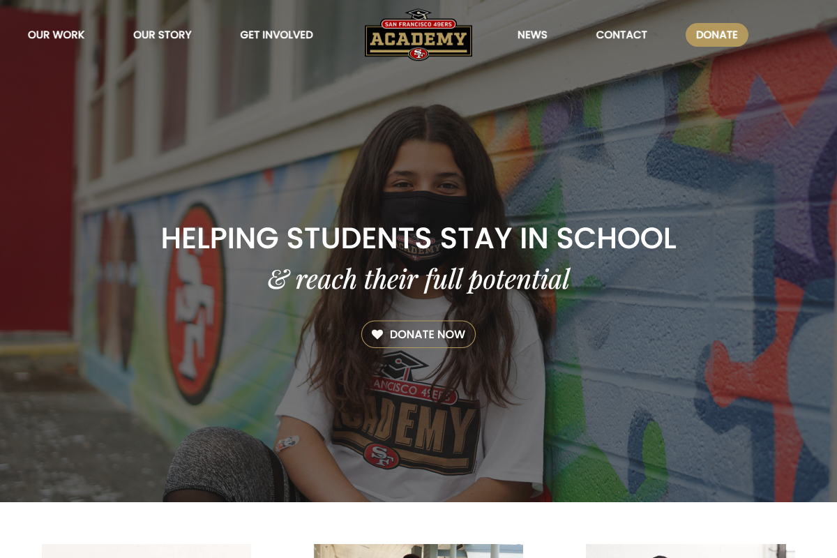 49ers Academy Website Thumbnail